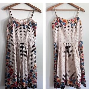 Tibi Y2K Vintage Inspired Cottagecore Silk Floral Strappy Cami Dress